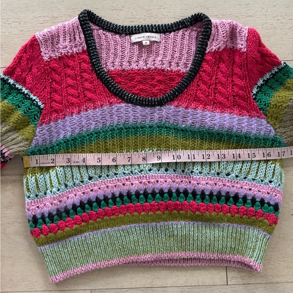 NEW LINGUA FRANCA ashby stitch top in taffy multi - Picture 9 of 11